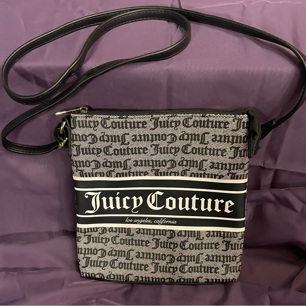 Juicy Couture Black and Gray Crossbody Bag